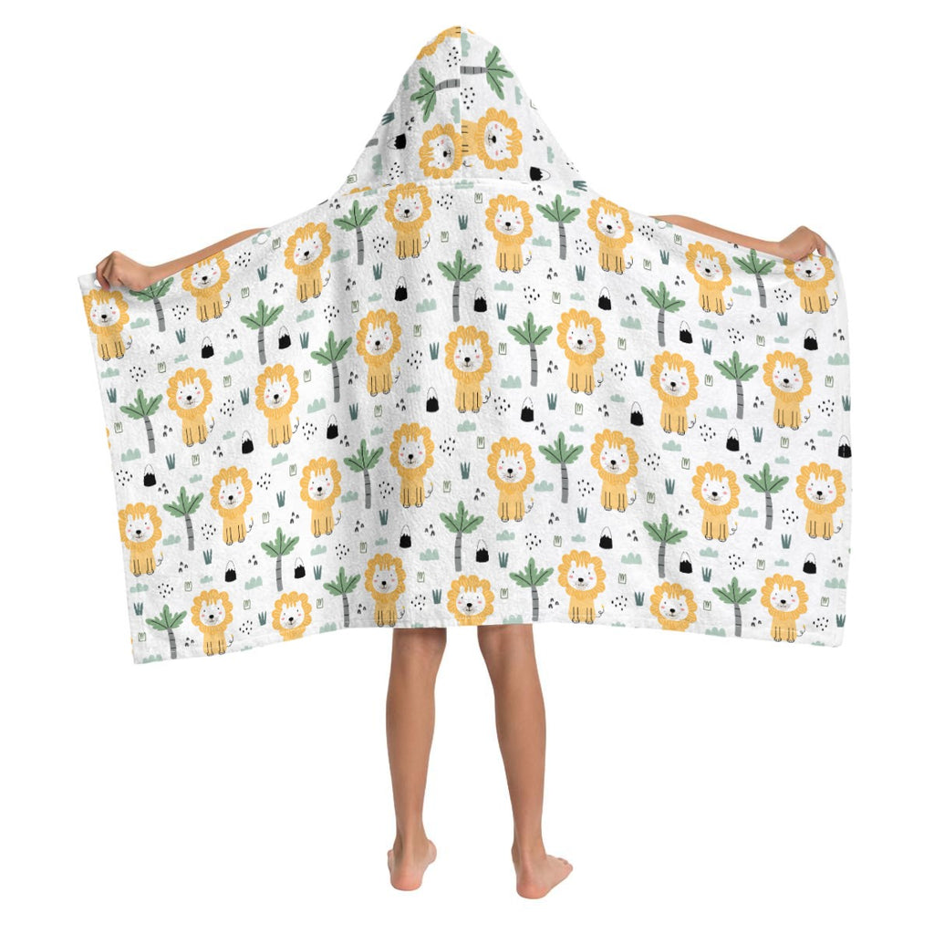 Lions Kids Wrap Hooded Towel Poncho