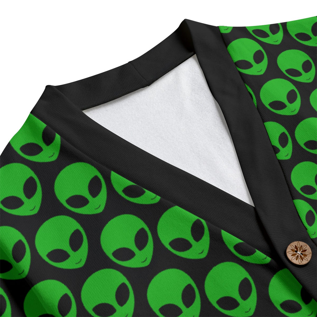 Aliens Unisex V-neck Cardigan With Button Closure