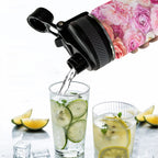 Pink Floral - Insulated Water Bottle with Dual-Use Lid (18oz) Insulated Water Bottle with Dual-Use Lid (18oz) Plants Printed Offshore