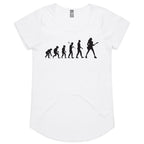 Guitarist Evolution - Womens Scoop Neck T-Shirt White