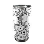 Black And White Creatures - 20oz Mobile Tumbler with Lid (Black Lock) One Size 20oz Travel Mug Printed Offshore Sci Fi