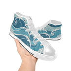 Ocean Waves - Men's High Top Canvas Shoes