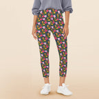Tropical Floral Women's High Waist Pockets Yoga Leggings 5XL Women's High Waist Pockets Yoga Leggings Plants Printed Offshore