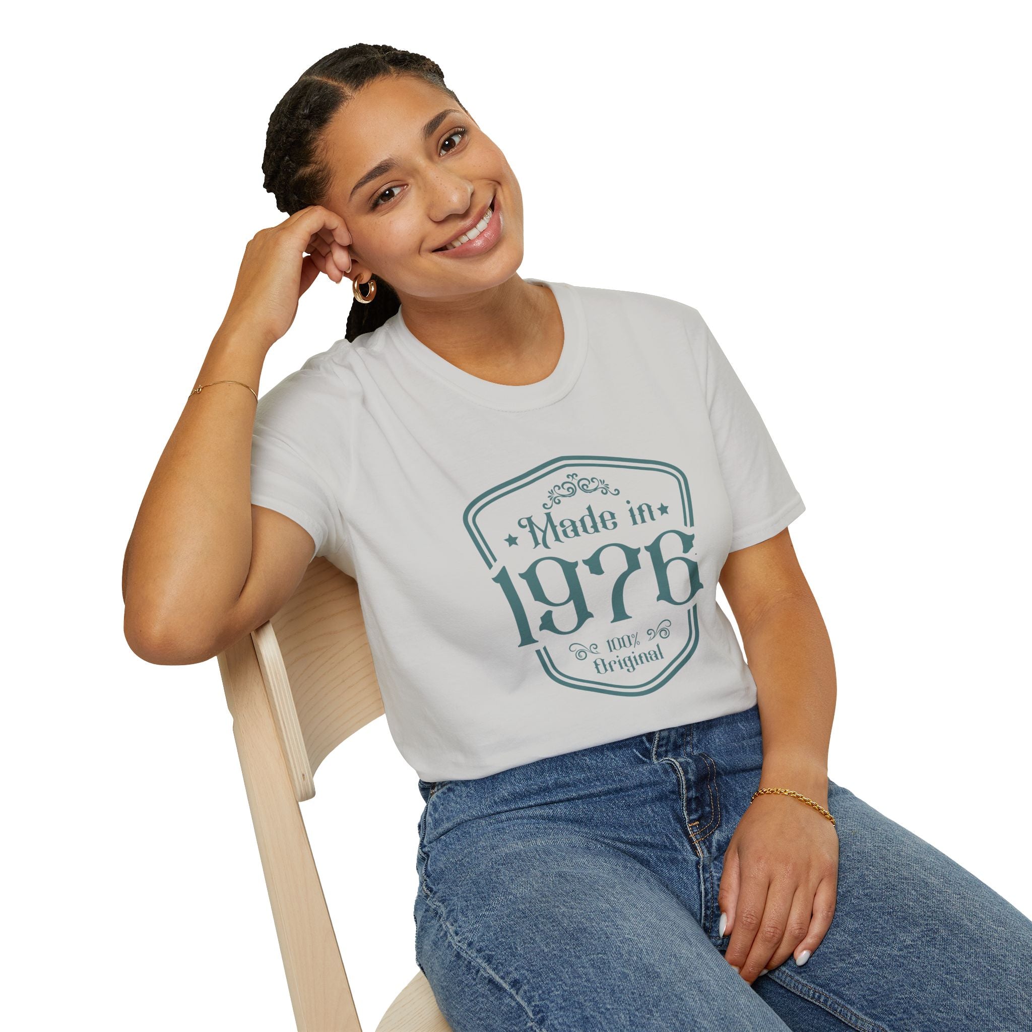 Turning 50, Made In 1976 Unisex Softstyle T-Shirt Unisex Adult T-shirt Australian Printer Birthday