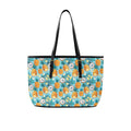 Pineapple Coconut PU Leather Tote Bag Large One Size Leather Tote Bag-Large Food Printed Offshore