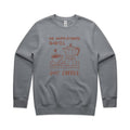 No Inspirational Quotes, Just Coffee AS Colour Stencil Crew Sweatshirt Unisex Gravel Sweatshirt Coffee Printed In Australia