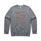 No Inspirational Quotes, Just Coffee - AS Colour Stencil Crew Sweatshirt Gravel Sweatshirt Coffee Printed In Australia