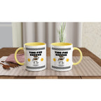Time For Coffee, Always - White 11oz Ceramic Mug with Colour Inside Colour 11oz Mug coffee Globally Fulfilled retro