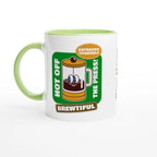 Personalised - Brewtiful, Espresso Yourself - White 11oz Ceramic Mug with Colour Inside Ceramic Green Personalised 11oz Mug Coffee customise Globally Fulfilled personalise