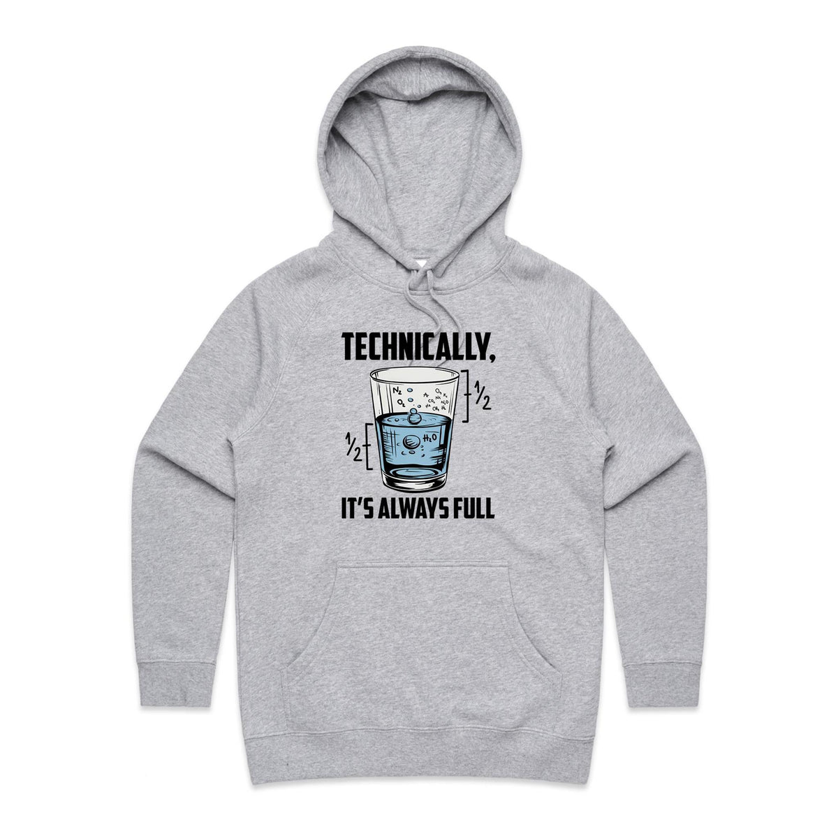 Glass Half Full Women's AS Colour Hoodie