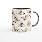Cute Mushrooms - White 11oz Ceramic Mug with Colour Inside Colour 11oz Mug Globally Fulfilled