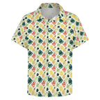 Tropical Pineapple Women's Short-Sleeve Button Up Shirt Women's Short-Sleeve Button Up Shirt Food Printed Offshore