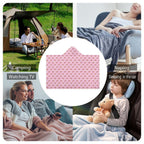 Pink Doughnut Stripes Kids Hooded Blanket 100cm x 130cm