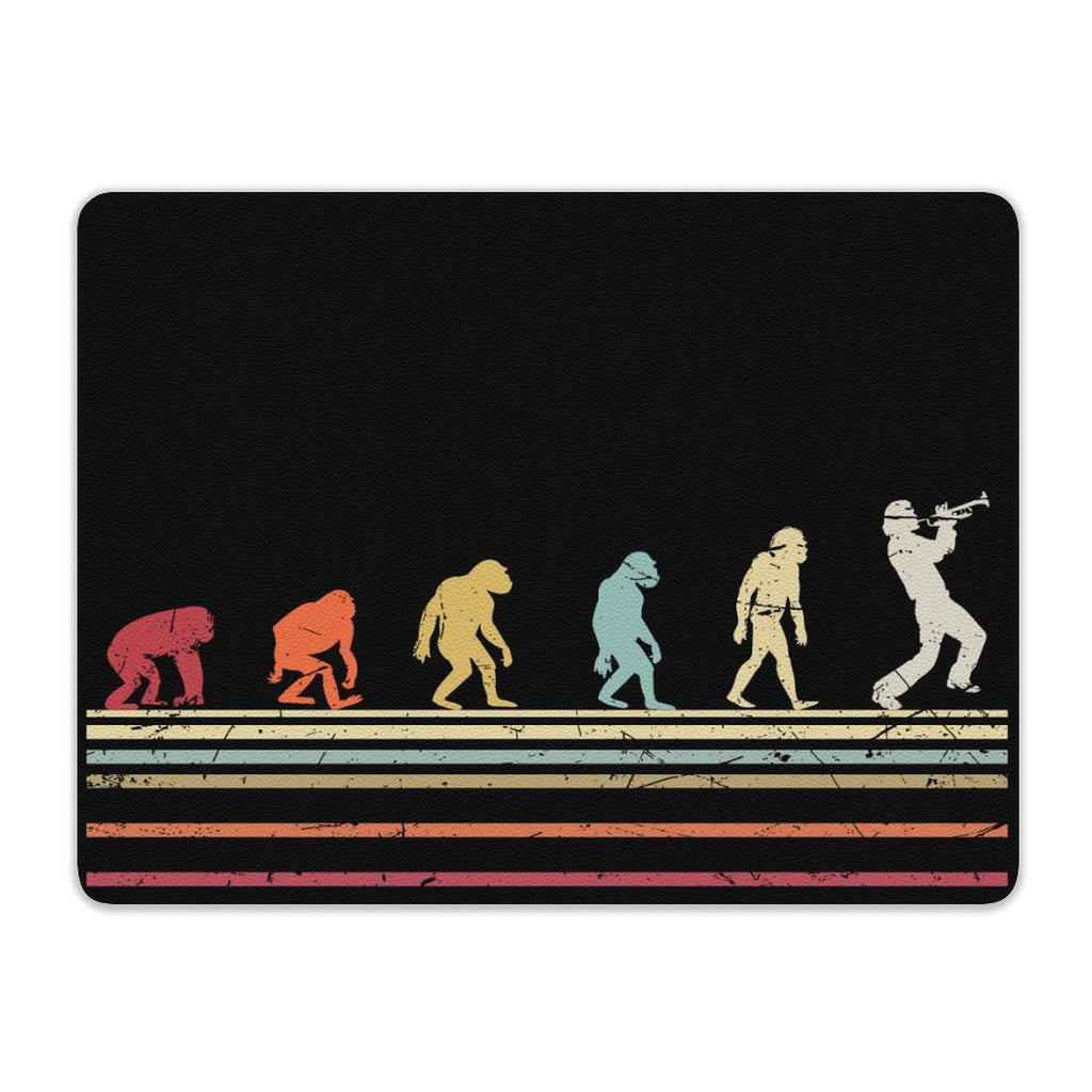 Evolution Of A Trumpet Player Leather Mouse Pad Leather Mouse Pad Music Printed Offshore