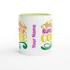 Personalised - This Mum Runs On Coffee - 11oz Ceramic Mug Personalised Mug customise Globally Fulfilled Mum personalise