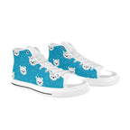 Bears On Blue - Kids' High Top Canvas Shoes Kids High Top Canvas Shoes animal Printed Offshore