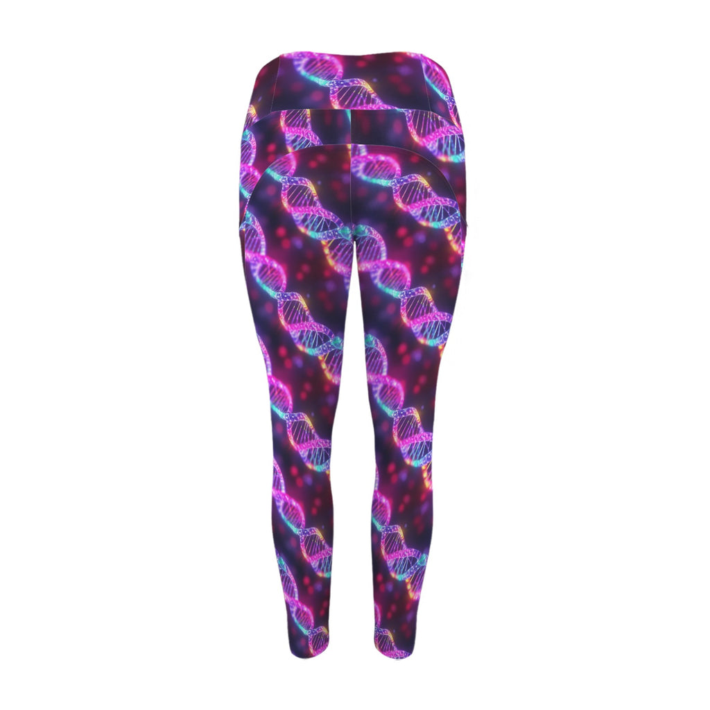 DNA Glow - Women's High Waist Pockets Yoga Leggings