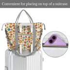 70's Style Floral Duffle Bag-Simple (Model 1715) Duffle Bag-Simple (1715)