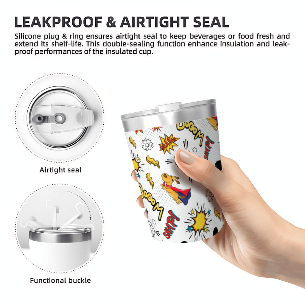 Super Dog Small Stainless Steel Travel Mug Cup 12oz/350ml