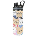 Dog Crowd - Insulated Water Bottle with Dual-Use Lid (18oz) One Size Insulated Water Bottle with Dual-Use Lid (18oz) animal Printed Offshore