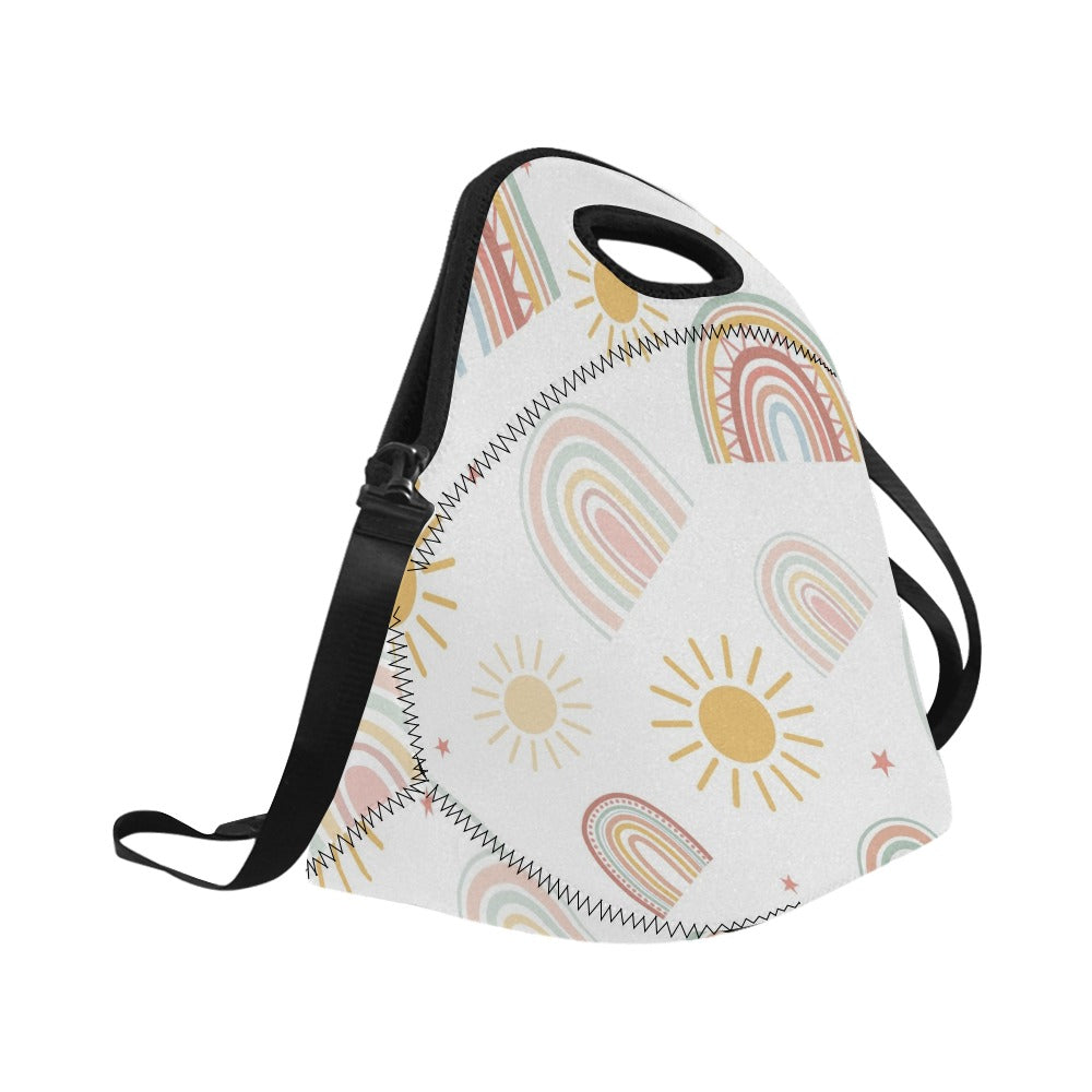Pastel Rainbows - Neoprene Lunch Bag Neoprene Lunch Bag Printed Offshore