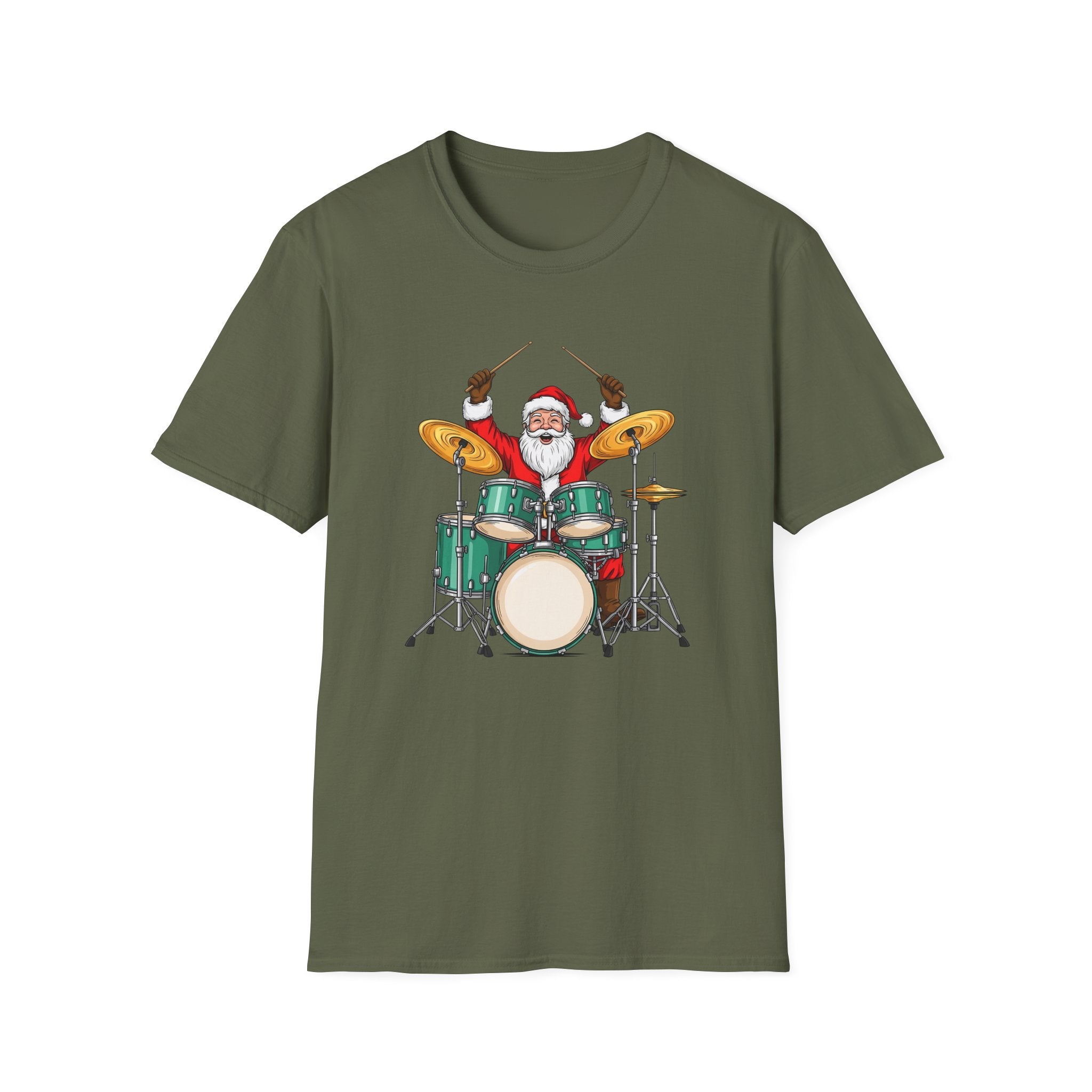 Drummer Santa - Unisex Softstyle T-Shirt
