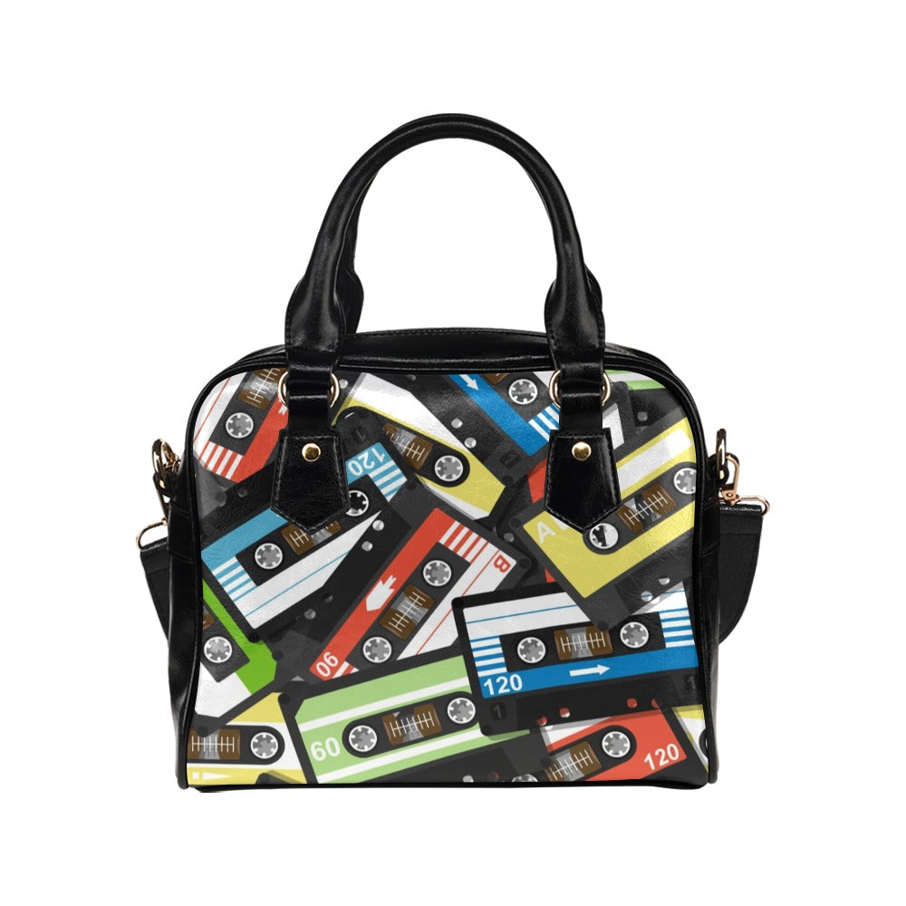 Cassette Tapes - Shoulder Handbag (Model 1634) Shoulder Handbags (1634)