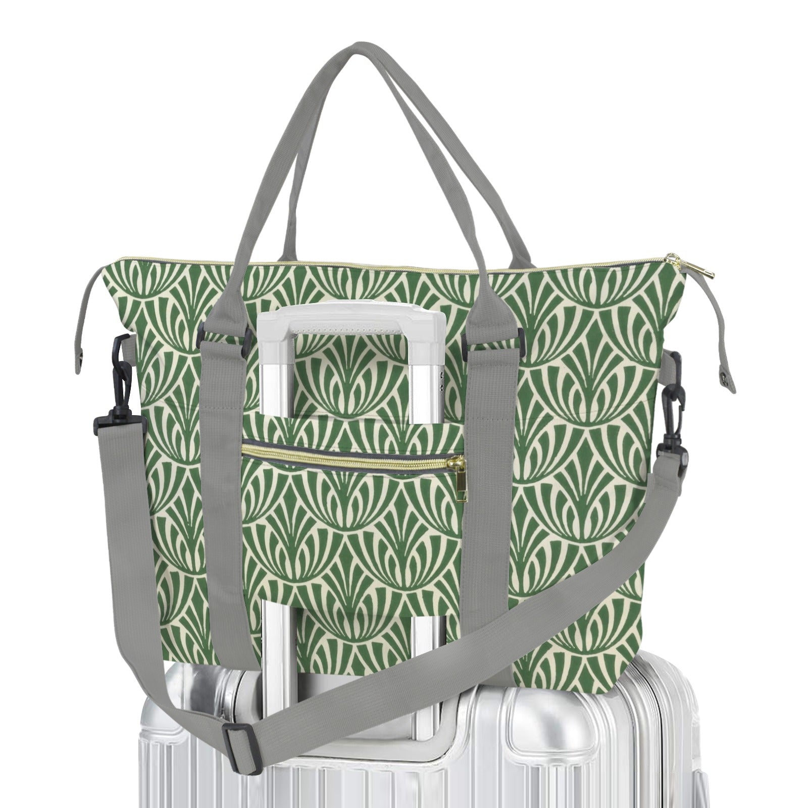 Green Pattern Duffle Bag-Simple (Model 1715) One Size Duffle Bag-Simple (1715)