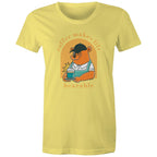 Coffee Makes Life Bearable - Womens T-shirt Yellow Womens T-shirt animal Coffee Printed In Australia
