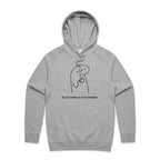 Be As Strong As Your Espresso - Mens Hoodie Grey Marle Mens Hoodie Coffee Printed In Australia
