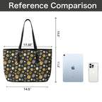 Planets PU Leather Tote Bag Large Leather Tote Bag-Large Printed Offshore Space