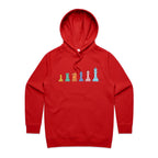 Chess - Womens Hoodie Red Womens 2XL Womens Hoodie Chess Games Printed In Australia