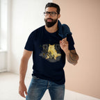 Cat Bass Player - Men's Staple Tee Navy Mens Premium T-Shirt Animal Music Printed in AU and US