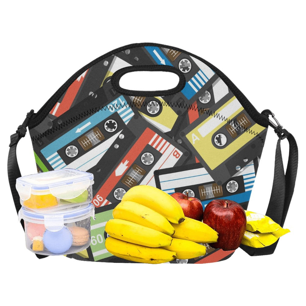 Cassette Tapes - Neoprene Lunch Bag Neoprene Lunch Bag Printed Offshore