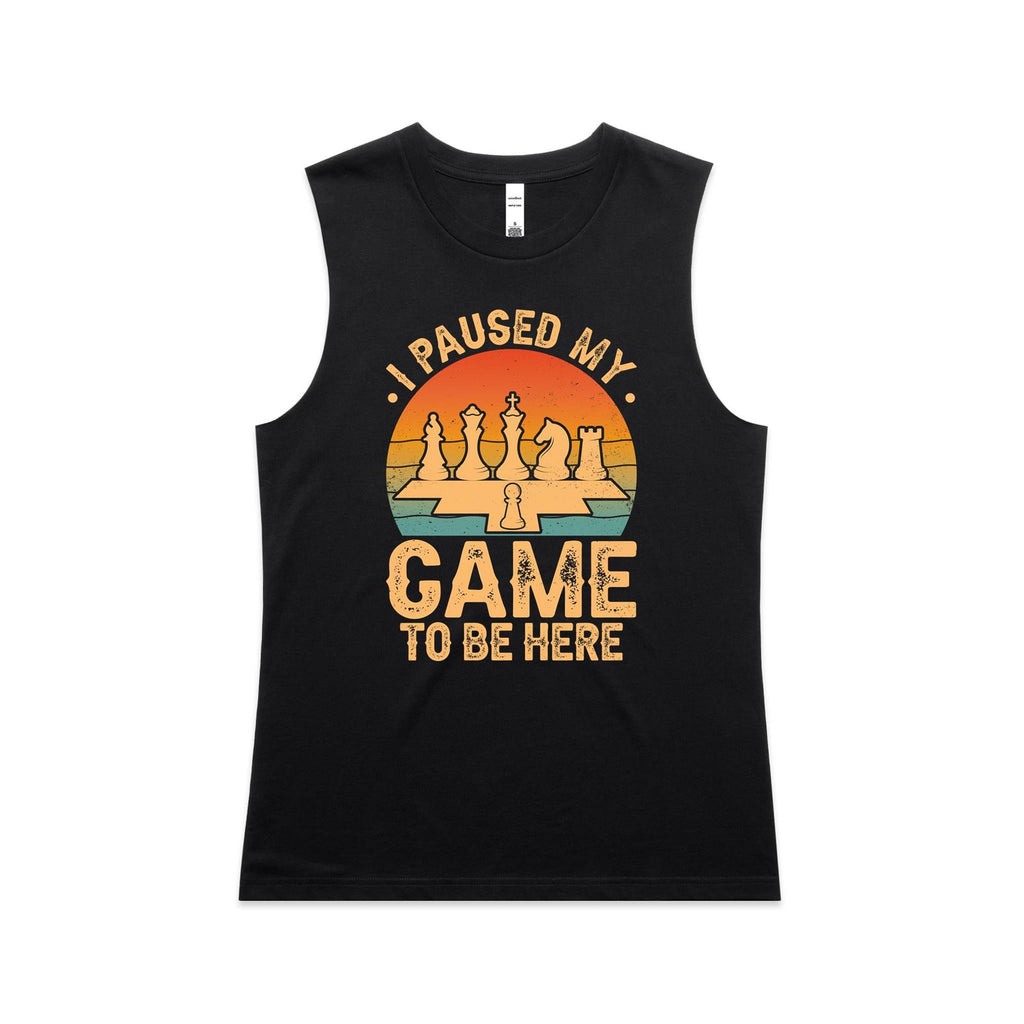 I Paused My Game To Be Here - AS Colour Women's Maple Tank