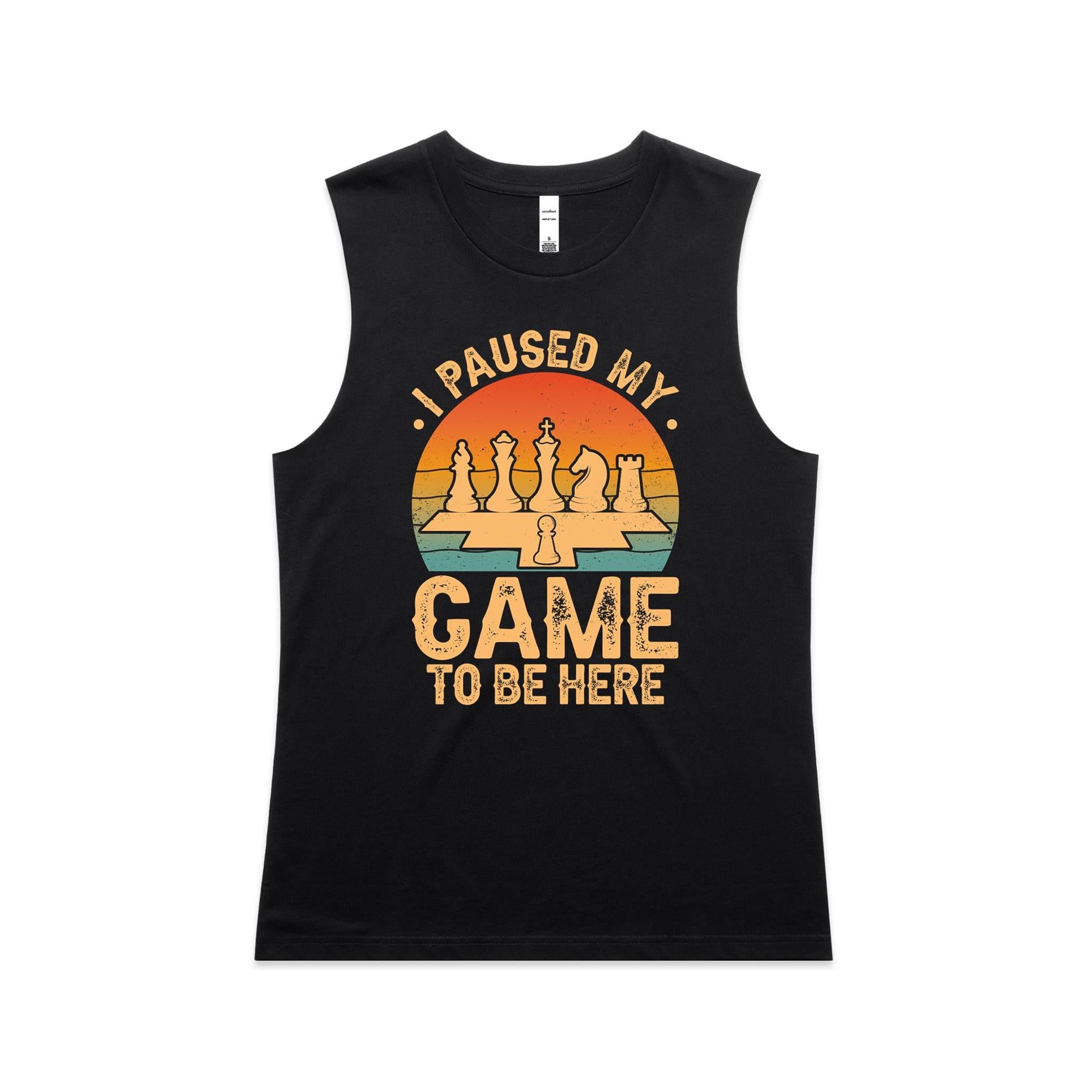 I Paused My Game To Be Here - AS Colour Women's Maple Tank