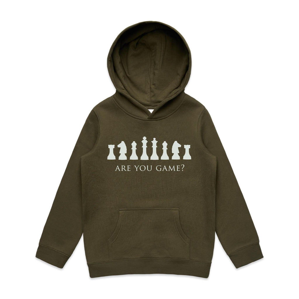 Are You Game, Chess - Kids Hoodie Army Kids Hoodie Printed In Australia