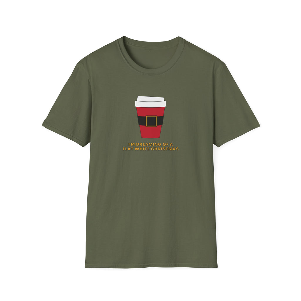 I'm Dreaming Of A Flat White Christmas - Unisex Softstyle T-Shirt