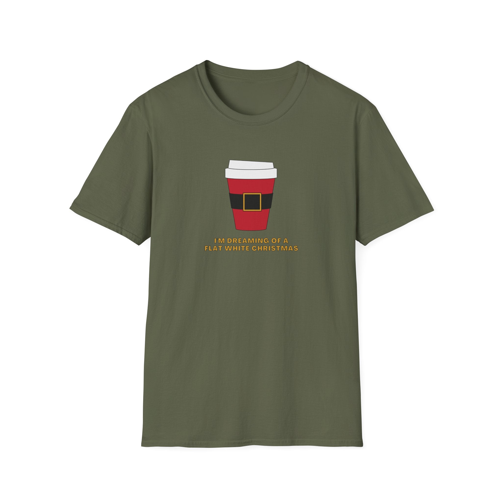 I'm Dreaming Of A Flat White Christmas - Unisex Softstyle T-Shirt