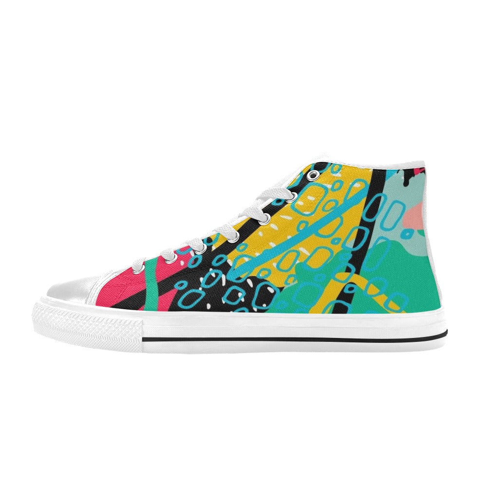 Bright And Colourful - Men's High Top Canvas Shoes