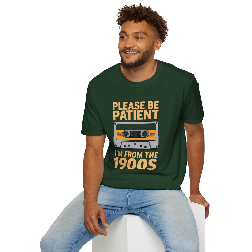 Cassette Tape, Please Be Patient, I'm From The 1900's Unisex Softstyle T-Shirt Unisex Adult T-shirt Australian Printer Music