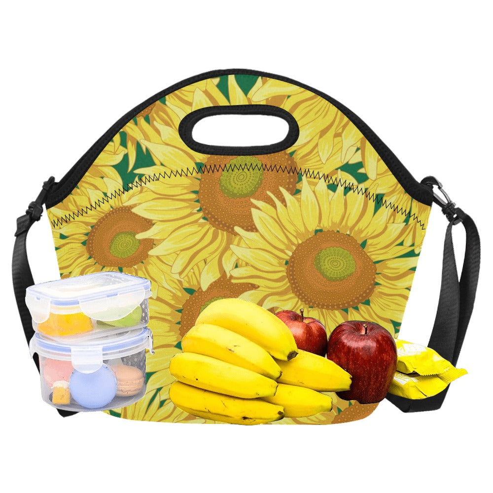 Sunflowers - Neoprene Lunch Bag Neoprene Lunch Bag Printed Offshore