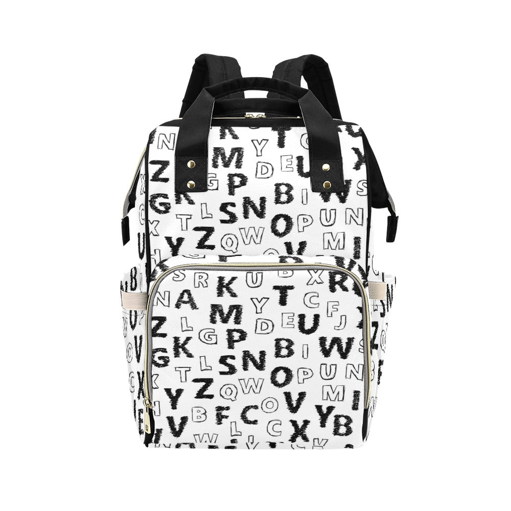 Alphabet - Multi-Function Backpack, Nappy / Diaper Bag
