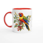 Personalise - Lorikeet, Australian Birds - 11oz Ceramic Mug Ceramic Red Personalised 11oz Mug animal Globally Fulfilled
