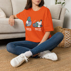 Pigeon vs Pigeoff Unisex T-Shirt Orange Unisex Adult T-shirt Birds Globally Fulfilled