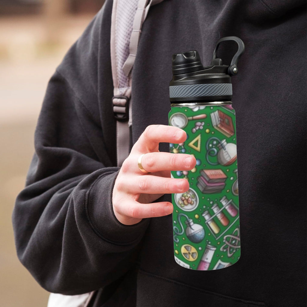 Science Love Insulated Water Bottle with Dual-Use Lid (18oz) Insulated Water Bottle with Dual-Use Lid (18oz) Printed Offshore Science