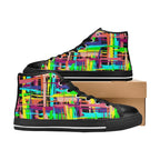 Painted Lines Kids High Top Canvas Shoes