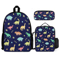 Dinosaurs Three Piece Backpack Set white One size Three Piece Backpack Set Printed Offshore