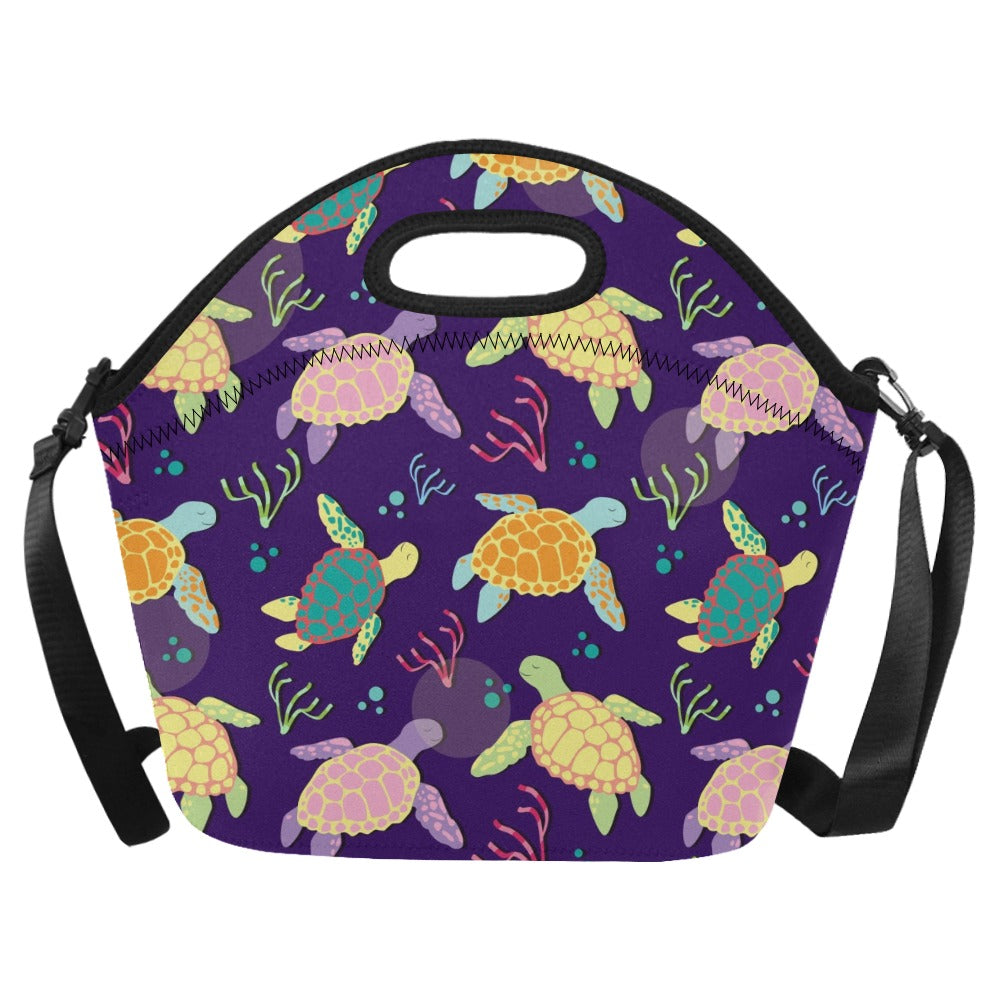 Turtles - Neoprene Lunch Bag One Size Neoprene Lunch Bag Printed Offshore