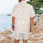 Abstract Colourful Shapes Men's Hawaiian Shirt & Shorts Set Men's Hawaiian Shirt & Shorts Set Printed Offshore